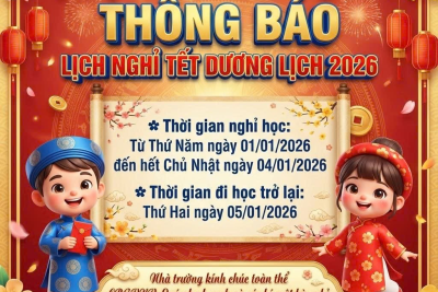 THÔNG BÁO NGHỈ TẾT DƯƠNG LỊCH 2026