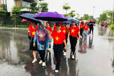 TRƯỜNG MẦM NON MỸ TRUNG HƯỞNG ỨNG SỰ KIỆN “CÙNG VIỆT NAM TIẾN BƯỚC” DO UBND PHƯỜNG THIÊN TRƯỜNG TỔ CHỨC