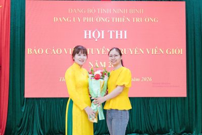 CHÚC MỪNG THÀNH TÍCH XUẤT SẮC TẠI HỘI THI “BÁO CÁO VIÊN, TUYÊN TRUYỀN VIÊN GIỎI” NĂM 2026